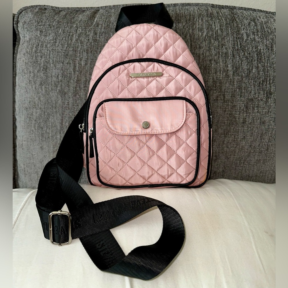 Steve Madden Blush Quilted Backpack